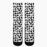 Hockey Puck Pattern Print Crew Socks