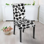 Hockey Puck Pattern Print Dining Chair Slipcover