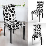 Hockey Puck Pattern Print Dining Chair Slipcover