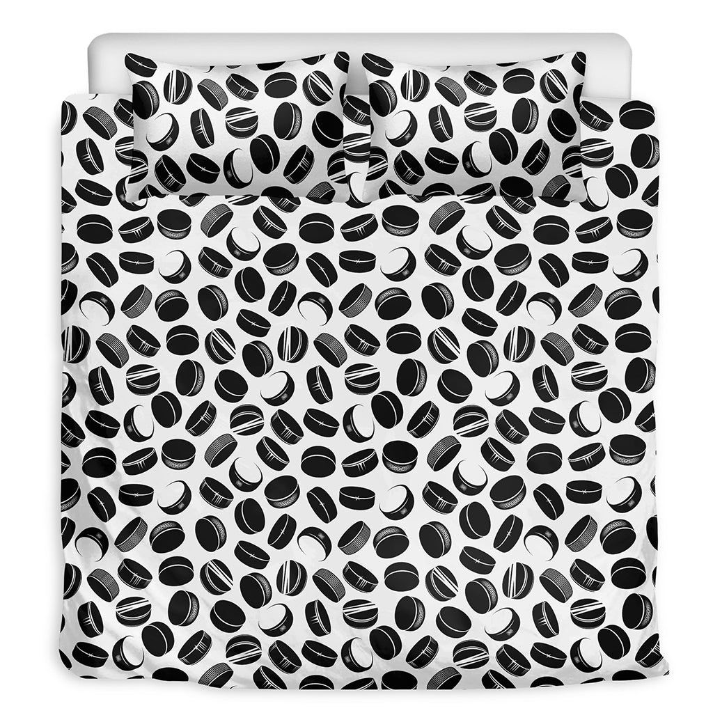 Hockey Puck Pattern Print Duvet Cover Bedding Set