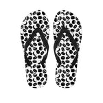 Hockey Puck Pattern Print Flip Flops