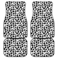Hockey Puck Pattern Print Front and Back Car Floor Mats