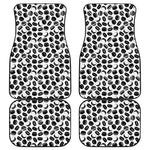 Hockey Puck Pattern Print Front and Back Car Floor Mats