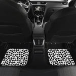Hockey Puck Pattern Print Front and Back Car Floor Mats