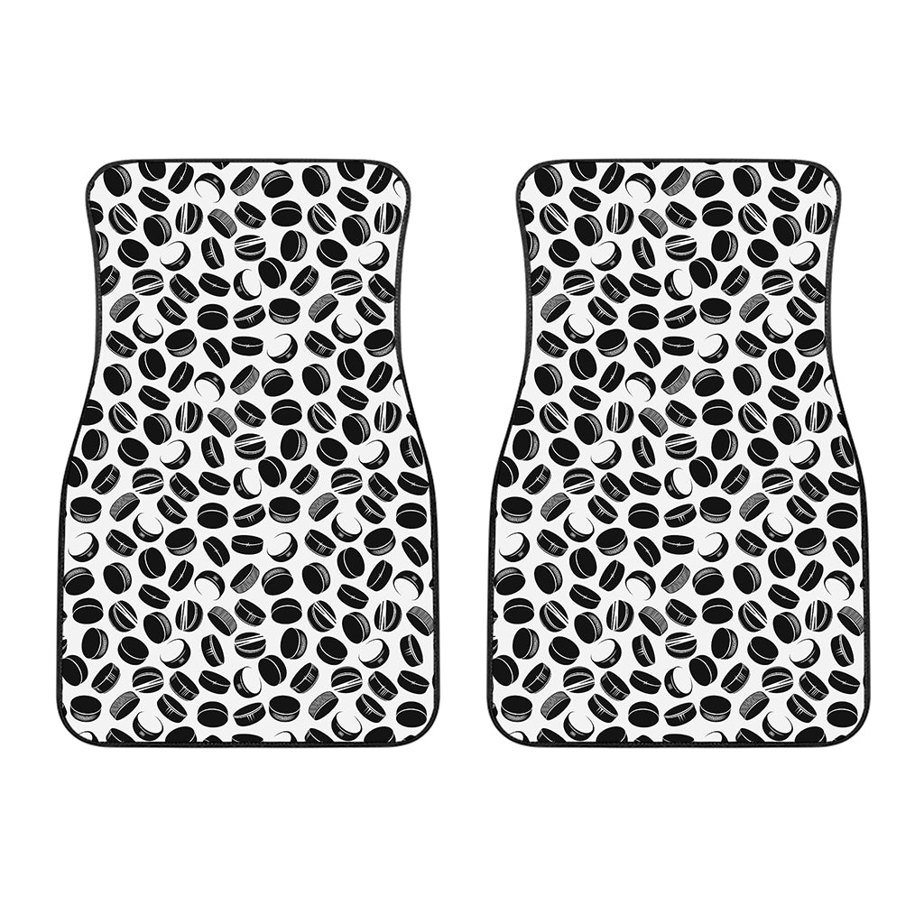 Hockey Puck Pattern Print Front Car Floor Mats