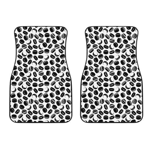Hockey Puck Pattern Print Front Car Floor Mats