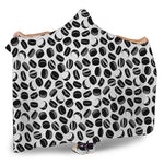 Hockey Puck Pattern Print Hooded Blanket