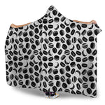 Hockey Puck Pattern Print Hooded Blanket