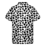 Hockey Puck Pattern Print Men's Short Sleeve Shirt