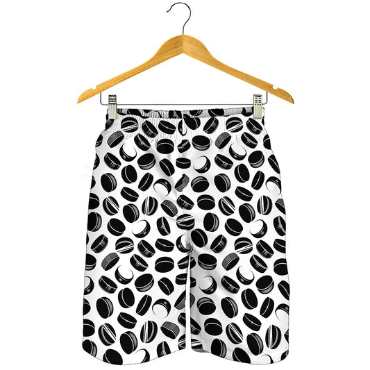 Hockey Puck Pattern Print Men's Shorts