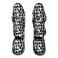 Hockey Puck Pattern Print Muay Thai Shin Guards