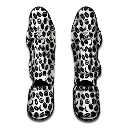 Hockey Puck Pattern Print Muay Thai Shin Guard