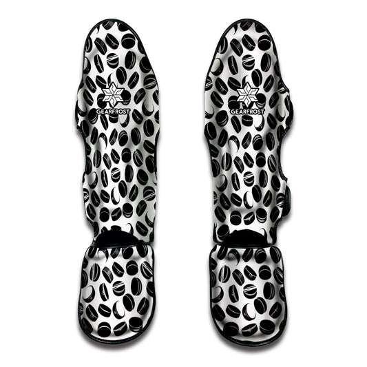 Hockey Puck Pattern Print Muay Thai Shin Guard