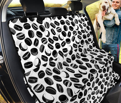 Hockey Puck Pattern Print Pet Car Back Seat Cover