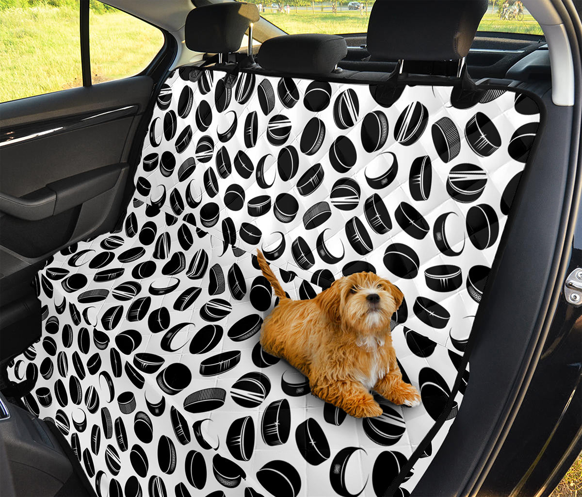 Hockey Puck Pattern Print Pet Car Back Seat Cover