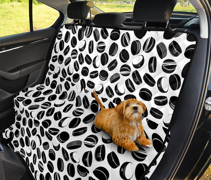 Hockey Puck Pattern Print Pet Car Back Seat Cover