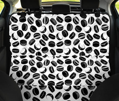Hockey Puck Pattern Print Pet Car Back Seat Cover