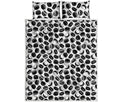 Hockey Puck Pattern Print Quilt Bed Set