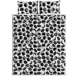 Hockey Puck Pattern Print Quilt Bed Set