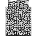 Hockey Puck Pattern Print Quilt Bed Set