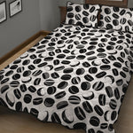 Hockey Puck Pattern Print Quilt Bed Set