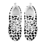 Hockey Puck Pattern Print White Sneakers