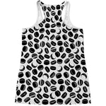 Hockey Puck Pattern Print Women's Racerback Tank Top