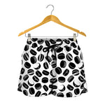 Hockey Puck Pattern Print Women's Shorts