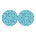 Hockey Stick And Puck Pattern Print Car Coasters