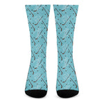 Hockey Stick And Puck Pattern Print Crew Socks