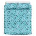 Hockey Stick And Puck Pattern Print Duvet Cover Bedding Set