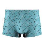 Hockey Stick And Puck Pattern Print Men's Boxer Briefs
