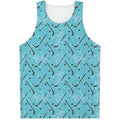 Hockey Stick And Puck Pattern Print Men's Tank Top