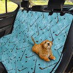 Hockey Stick And Puck Pattern Print Pet Car Back Seat Cover