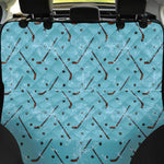 Hockey Stick And Puck Pattern Print Pet Car Back Seat Cover