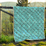 Hockey Stick And Puck Pattern Print Quilt