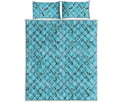 Hockey Stick And Puck Pattern Print Quilt Bed Set