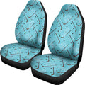 Hockey Stick And Puck Pattern Print Universal Fit Car Seat Covers