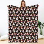 Holiday Snowman Pattern Print Blanket