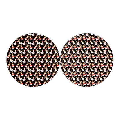 Holiday Snowman Pattern Print Car Coasters