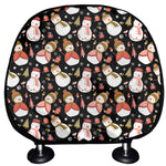 Holiday Snowman Pattern Print Car Headrest Covers