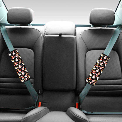 Holiday Snowman Pattern Print Car Seat Belt Covers