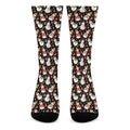 Holiday Snowman Pattern Print Crew Socks