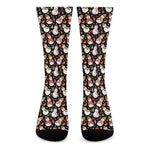 Holiday Snowman Pattern Print Crew Socks