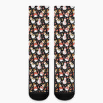 Holiday Snowman Pattern Print Crew Socks