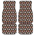 Holiday Snowman Pattern Print Front and Back Car Floor Mats