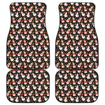 Holiday Snowman Pattern Print Front and Back Car Floor Mats