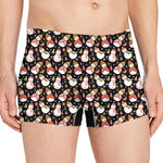 Holiday Snowman Pattern Print Men's Boxer Briefs