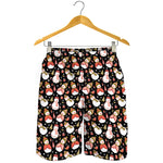 Holiday Snowman Pattern Print Men's Shorts