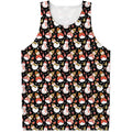 Holiday Snowman Pattern Print Men's Tank Top